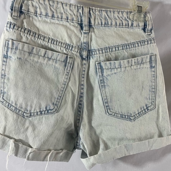 91 Cotton On Acid Wash High Flashback Denim Shorts size 2 Small Trendy designer - Picture 8 of 16